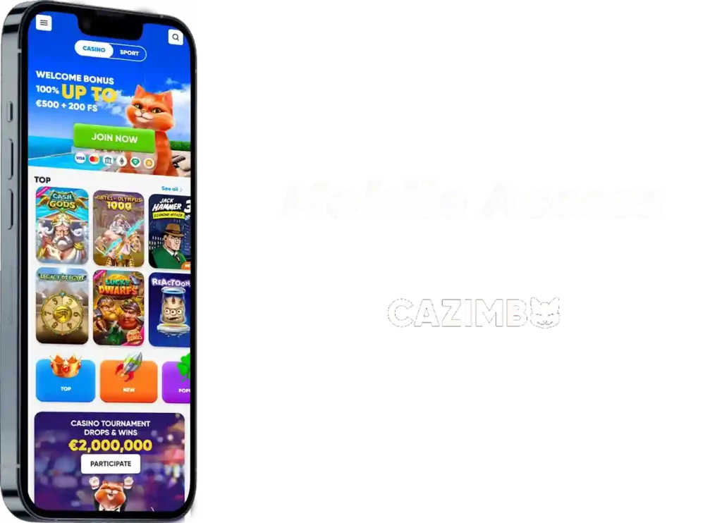 Cazimbo casino mobile version